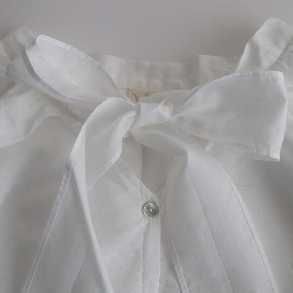 Ramie cotton lawn bowtie blouse #WHITE [241784]