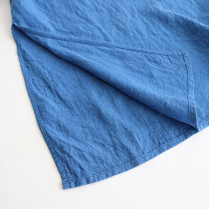 Soft linen dress #BLUE [241787]