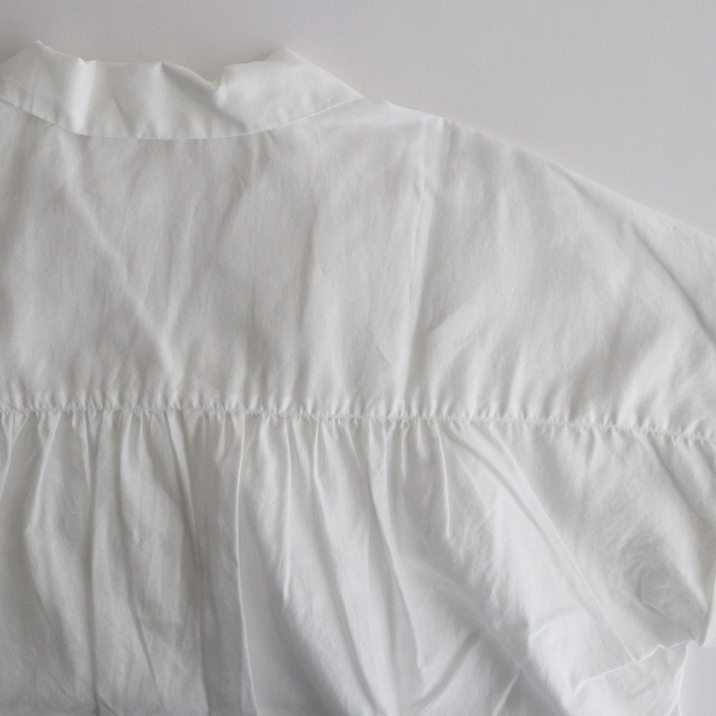 ラミーコットンローン オープンカラーシャツ #WHITE [241792]