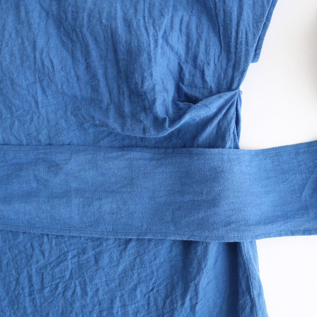 Soft linen dress #BLUE [241787]