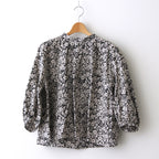 WILD BERRY BACK BUTTON SMOCK #FLAX [no.6639]