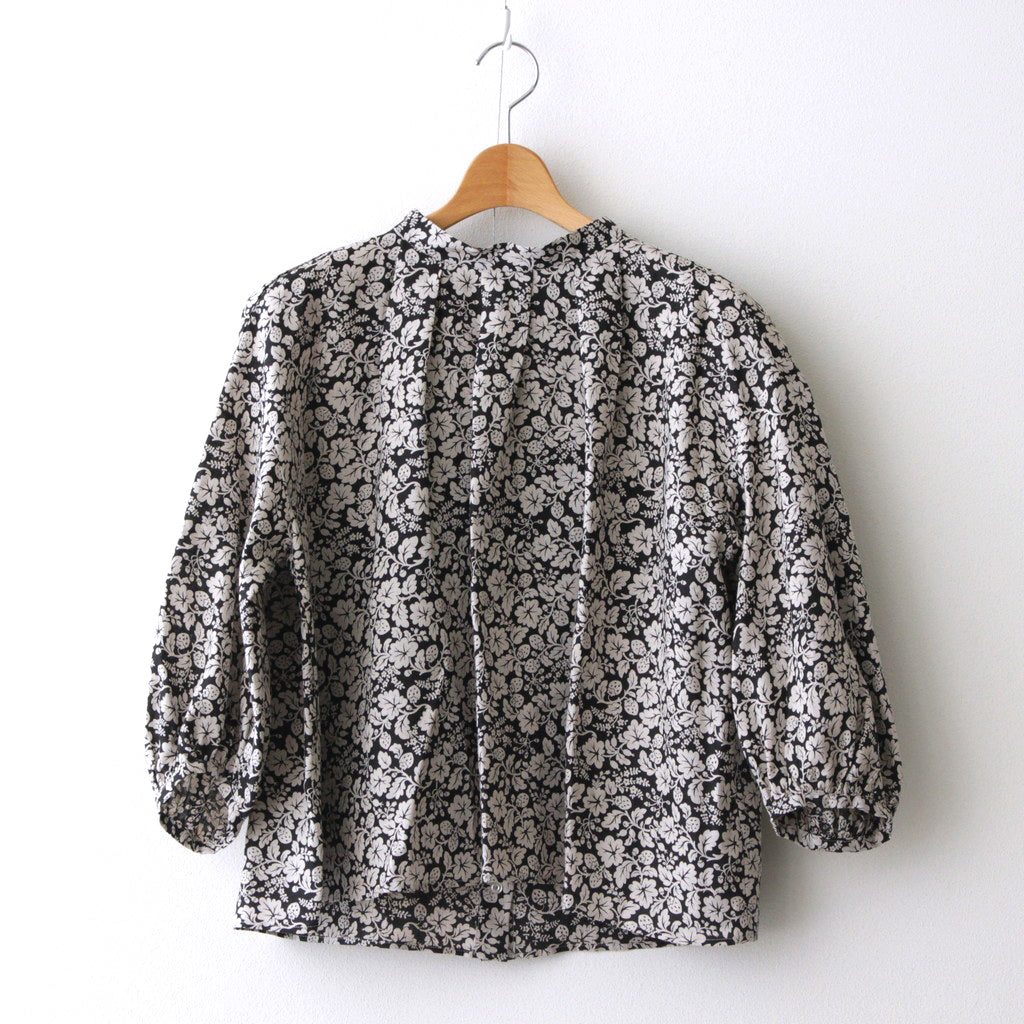 WILD BERRY BACK BUTTON SMOCK #FLAX [no.6639]