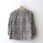 WILD BERRY BACK BUTTON SMOCK #FLAX [no.6639]