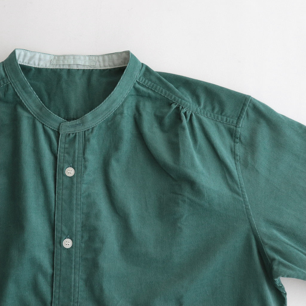 HW collarless shirt #Green [232612]