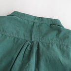 HW collarless shirt #Green [232612]
