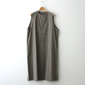 有機水洗棉無袖連身裙 #卡其色 [OP24215]