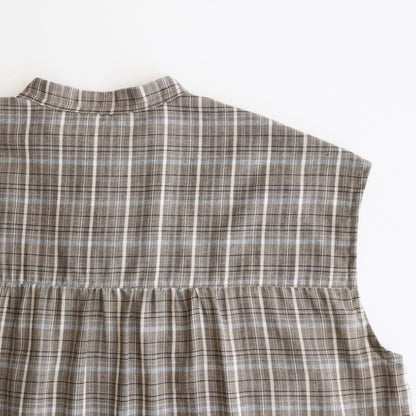 Cupra cotton check sleeveless dress #BLACK [241803]