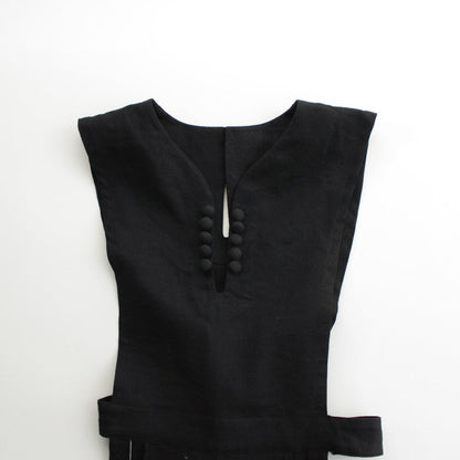 black pinafore vest #black [TLF-224-sk005-sn]