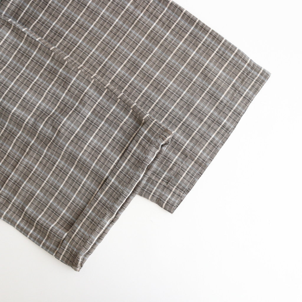 Cupra cotton check front tuck easy pants #BLACK [241802]