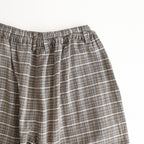 Cupra cotton check front tuck easy pants #BLACK [241802]