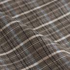 Cupra cotton check front tuck easy pants #BLACK [241802]