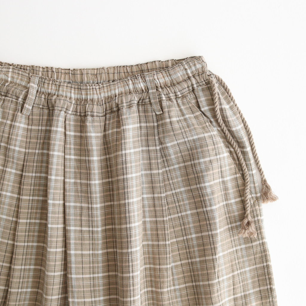 Cupra cotton check front tuck easy pants #KH [241802]