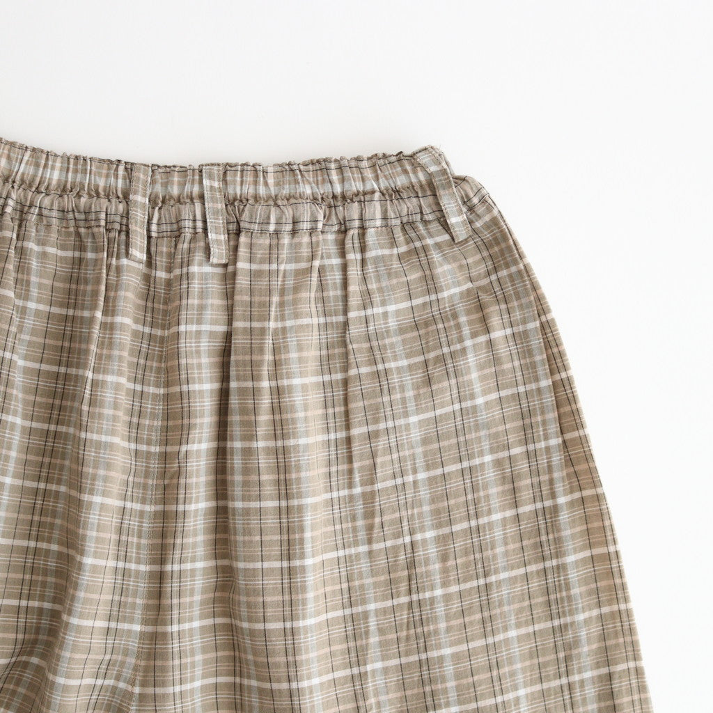 Cupra cotton check front tuck easy pants #KH [241802]