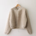 PILE KNIT CARDIGAN #WOOD BEIGE [no.6491]