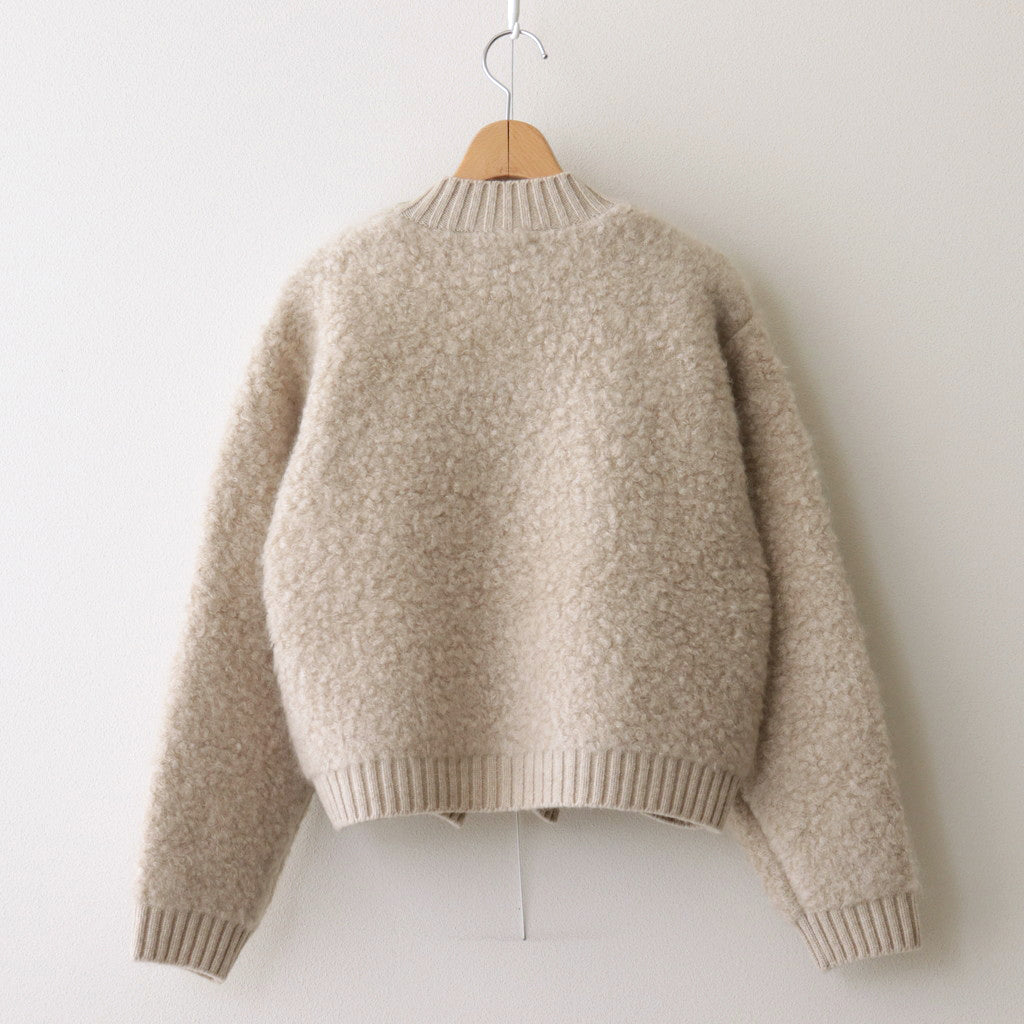 PILE KNIT CARDIGAN #WOOD BEIGE [no.6491]