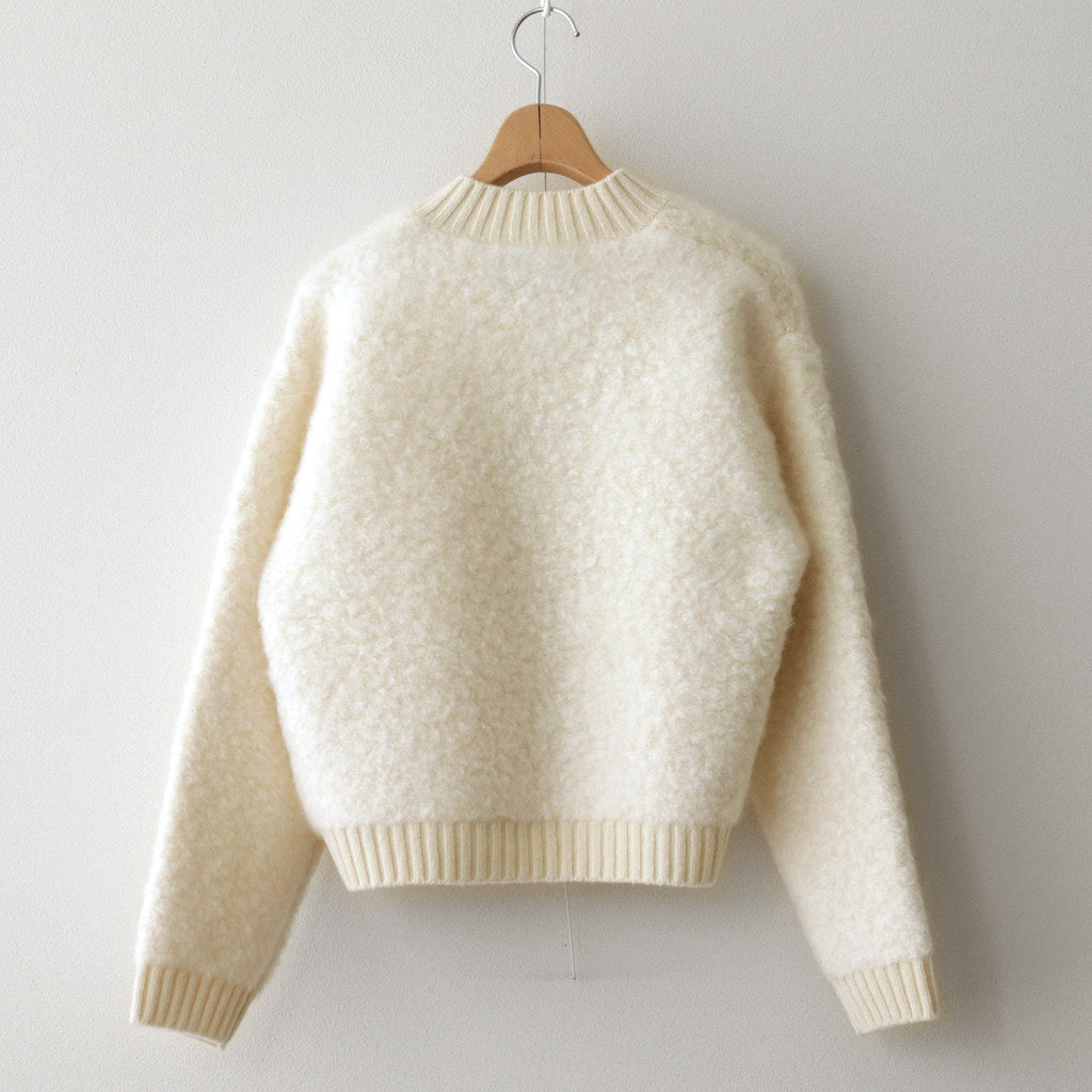 PILE KNIT CARDIGAN #WHITE [no.6491]