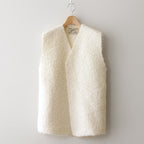 PILE KNIT GILET #WHITE [no.6492]