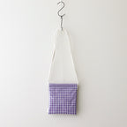 Drawstring bag POCHETTE GINGHAM #PURPLE [TMB-2137A]