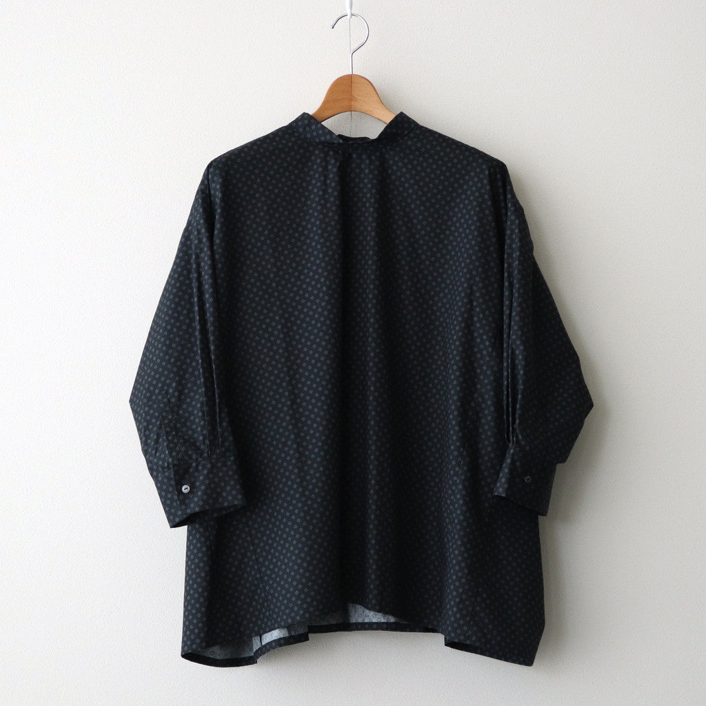 Back open rectangle blouse #black/grey [TLF-125-sh005-gp]