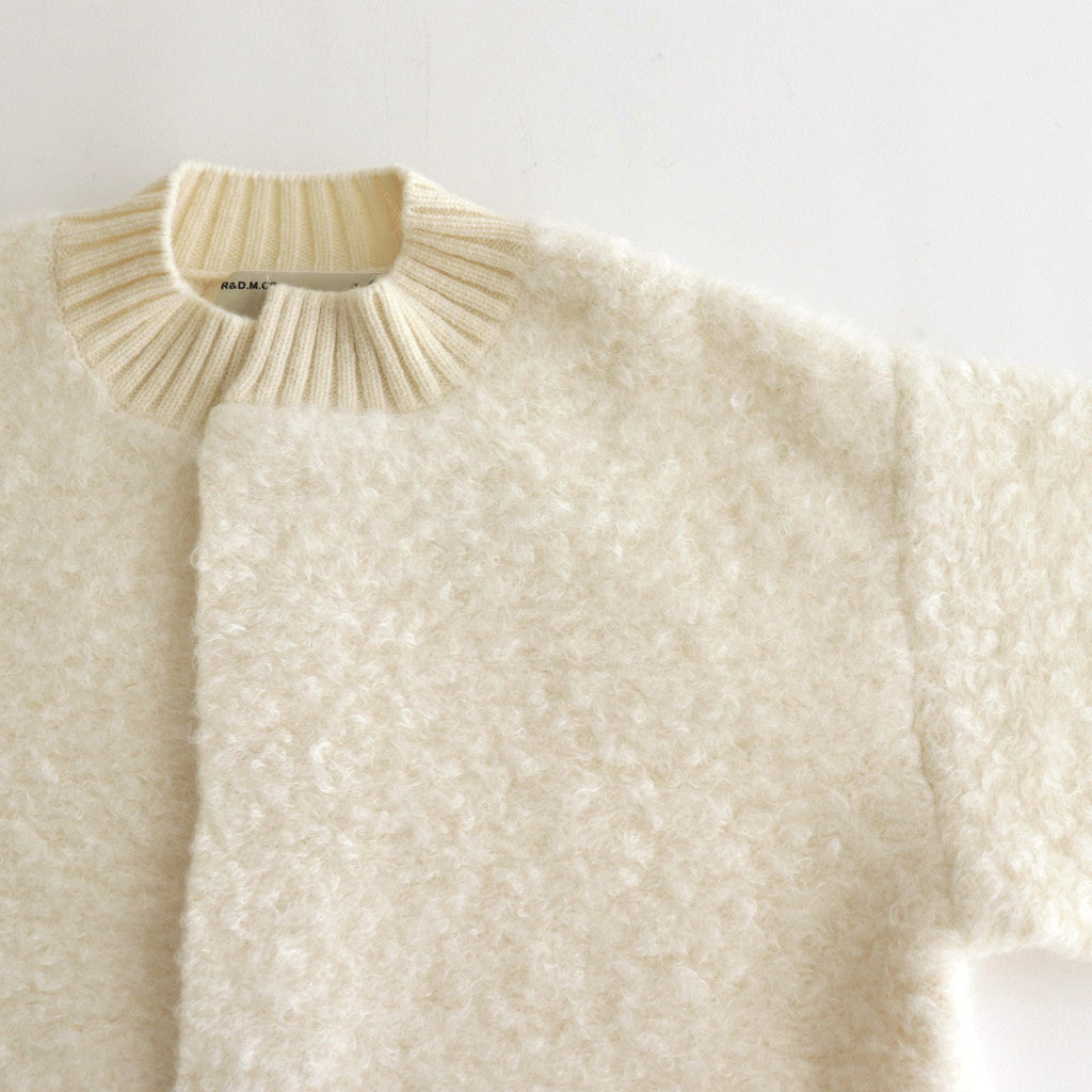 PILE KNIT CARDIGAN #WHITE [no.6491]