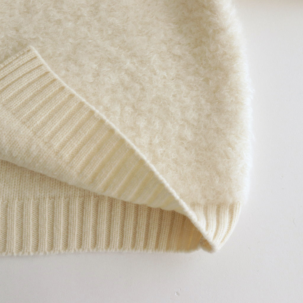 PILE KNIT CARDIGAN #WHITE [no.6491]