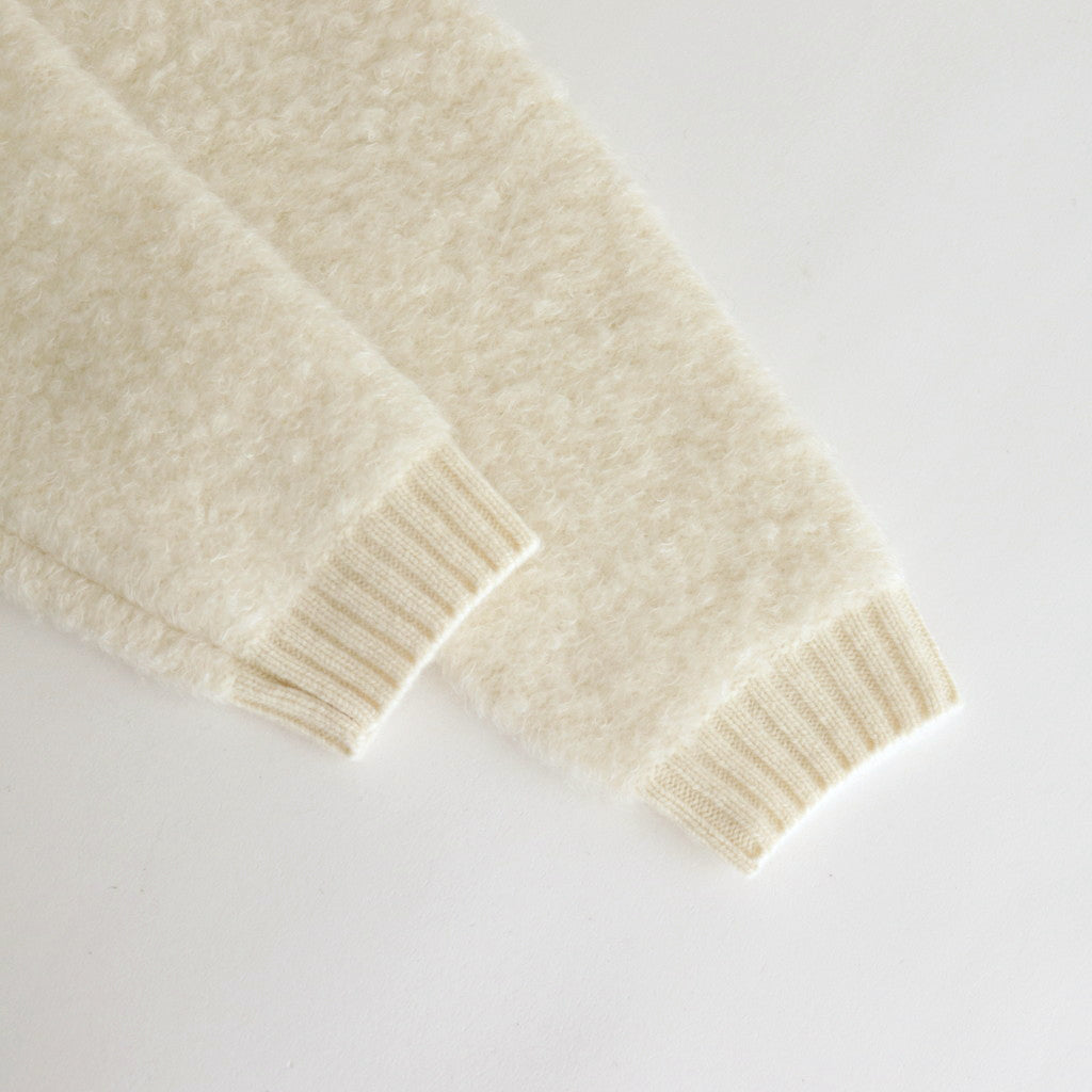 PILE KNIT CARDIGAN #WHITE [no.6491]