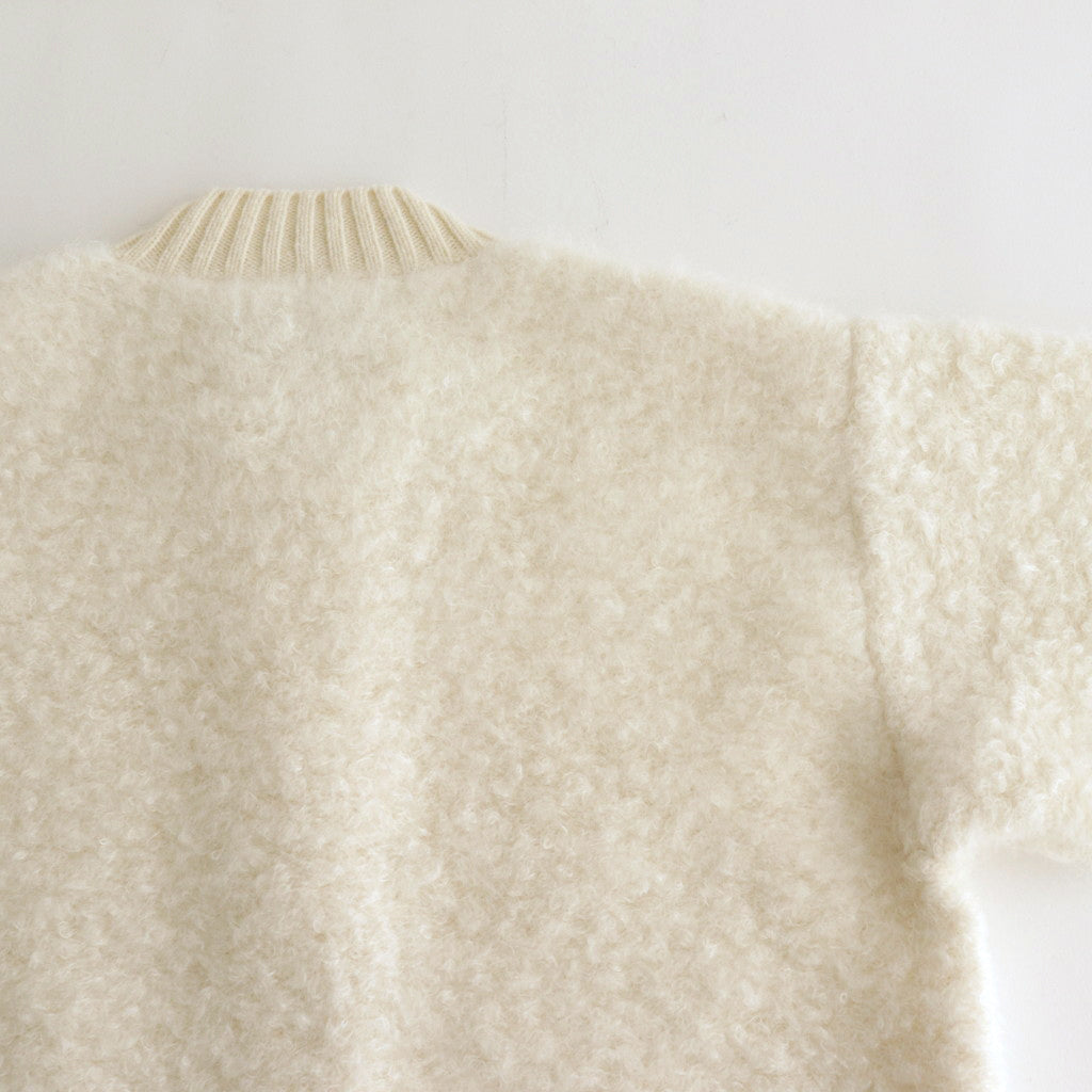 PILE KNIT CARDIGAN #WHITE [no.6491]