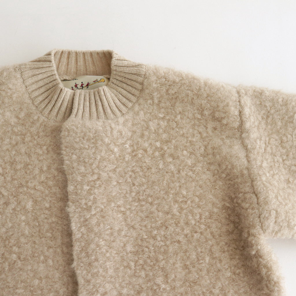 PILE KNIT CARDIGAN #WOOD BEIGE [no.6491]