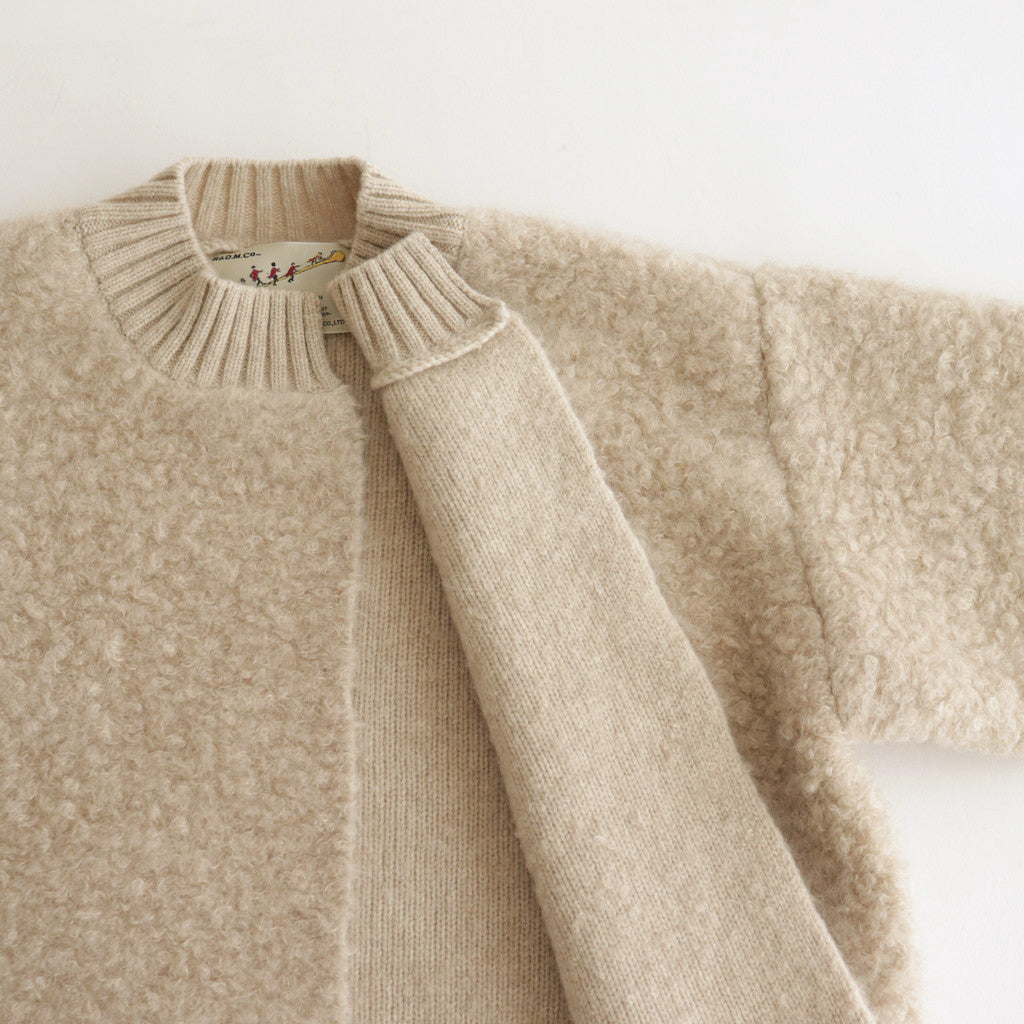 PILE KNIT CARDIGAN #WOOD BEIGE [no.6491]