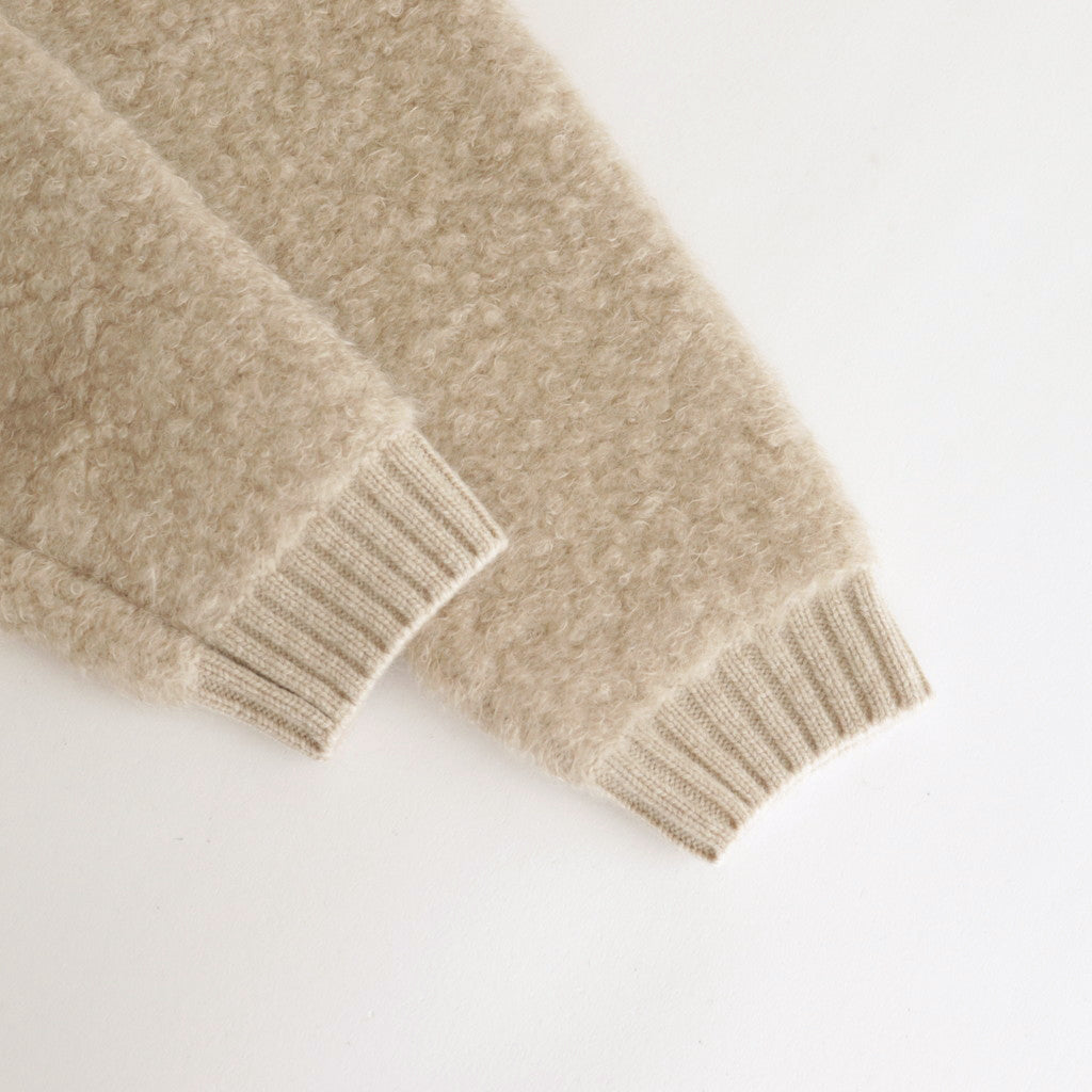 PILE KNIT CARDIGAN #WOOD BEIGE [no.6491]