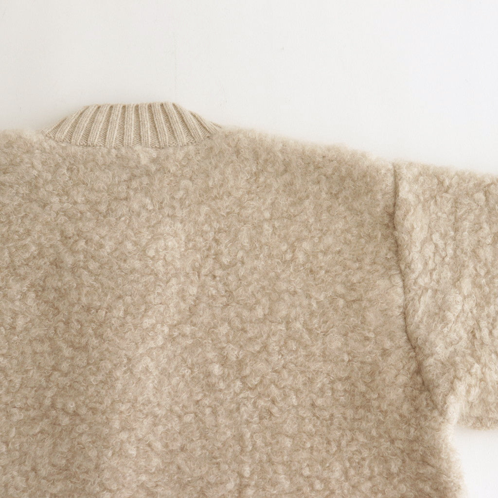 PILE KNIT CARDIGAN #WOOD BEIGE [no.6491]