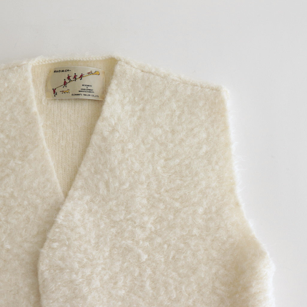PILE KNIT GILET #WHITE [no.6492]