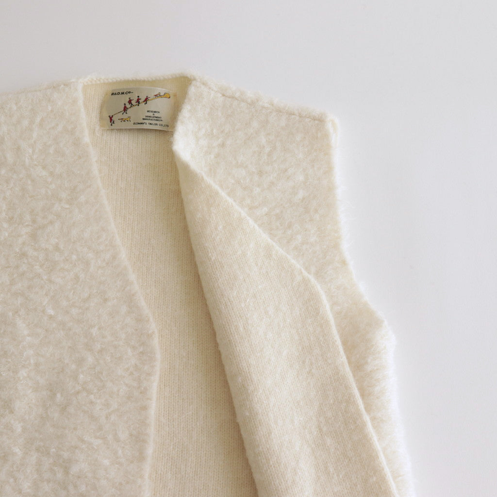 PILE KNIT GILET #WHITE [no.6492]