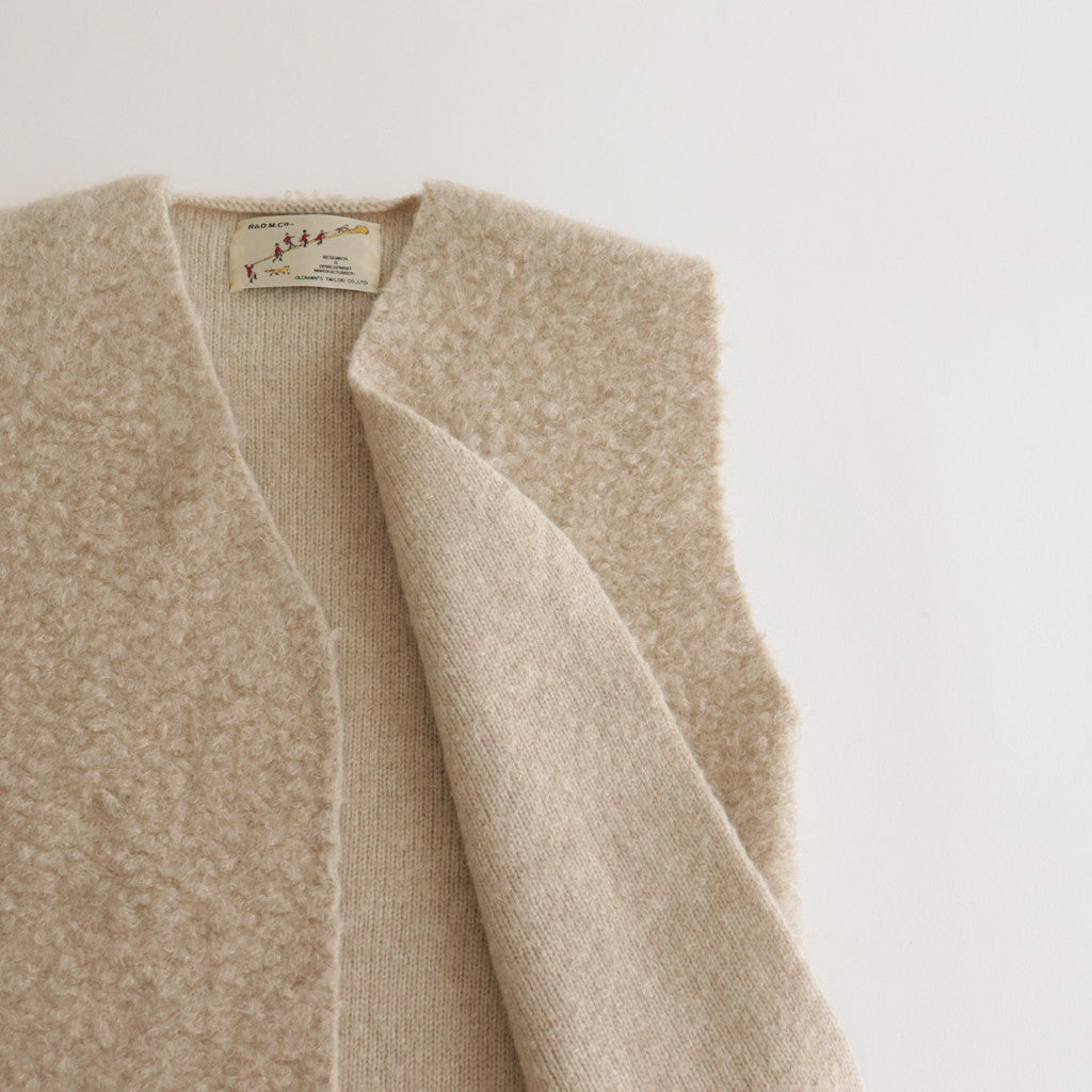 PILE KNIT GILET #WOOD BEIGE [no.6492]