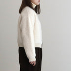 PILE KNIT CARDIGAN #WHITE [no.6491]