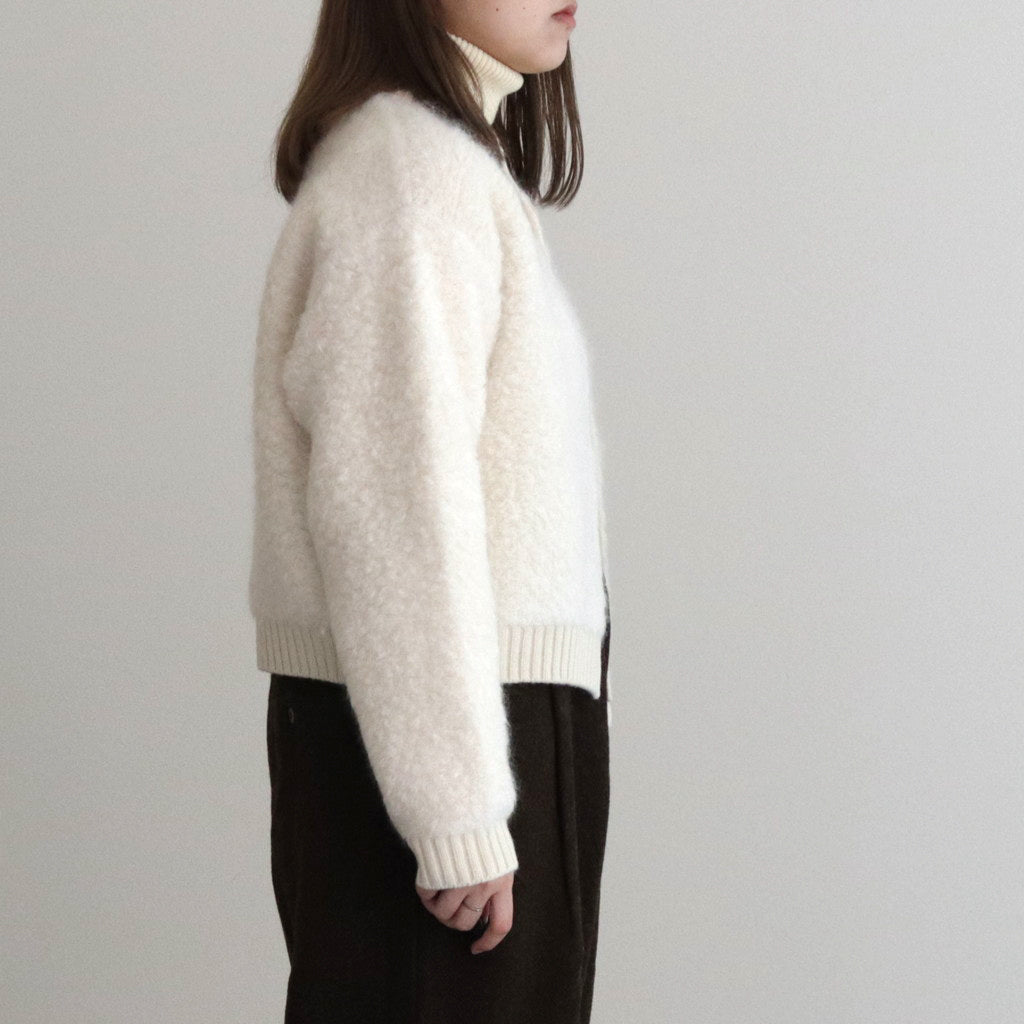 PILE KNIT CARDIGAN #WHITE [no.6491]