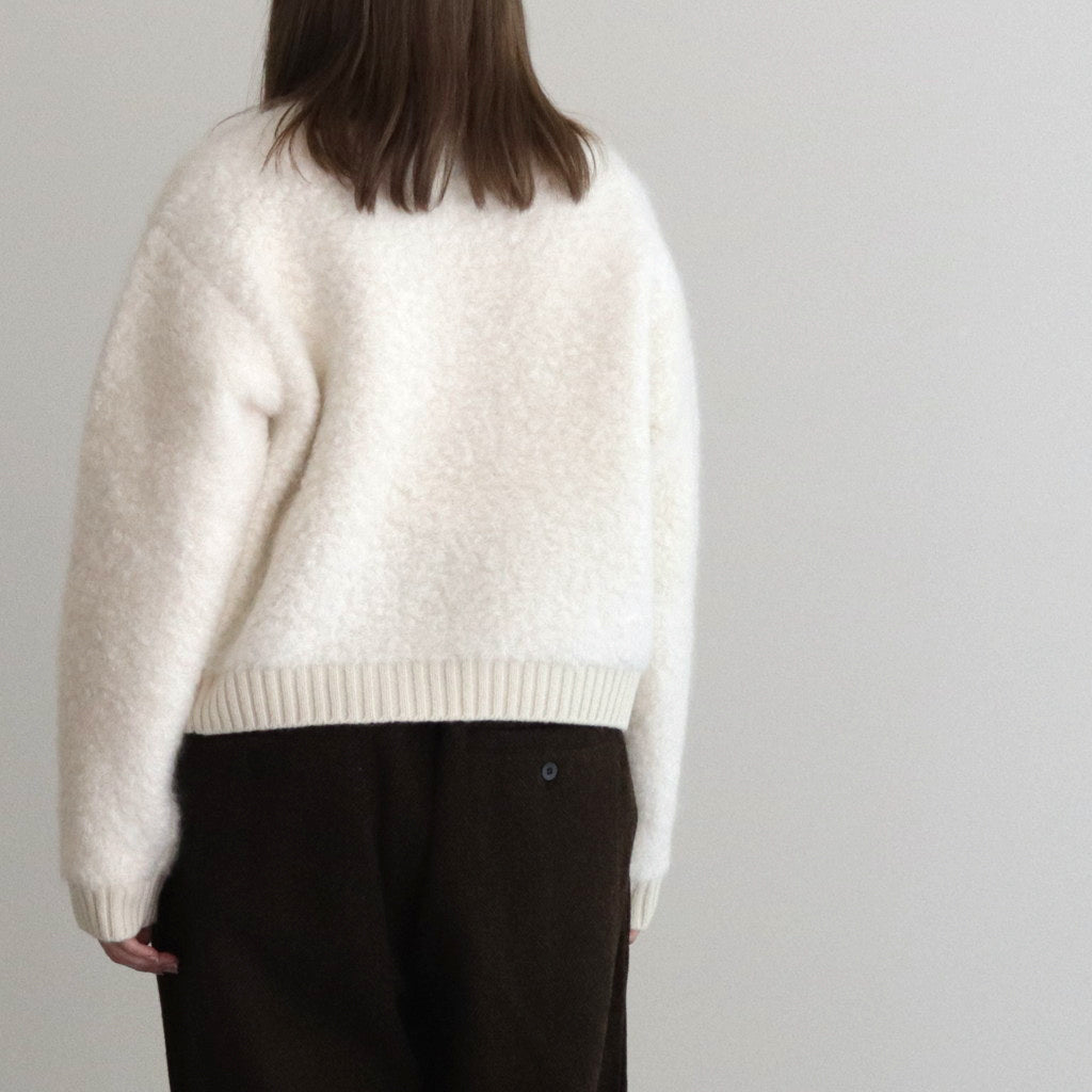 PILE KNIT CARDIGAN #WHITE [no.6491]