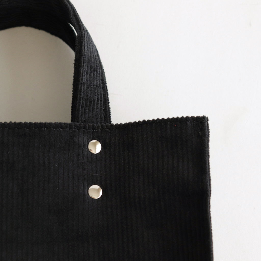 PAPER TOTE SMALL CORDUROY #BLACK [TMB-2286H]