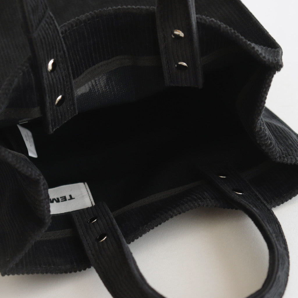PAPER TOTE SMALL CORDUROY #BLACK [TMB-2286H]