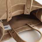 PAPER TOTE SMALL CORDUROY #BEIGE [TMB-2286H]