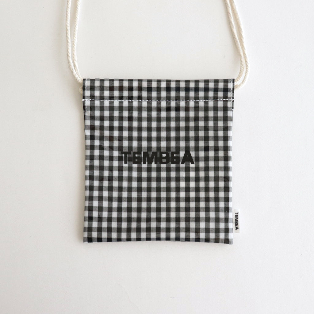 Drawstring bag POCHETTE GINGHAM #BLACK [TMB-2137A]