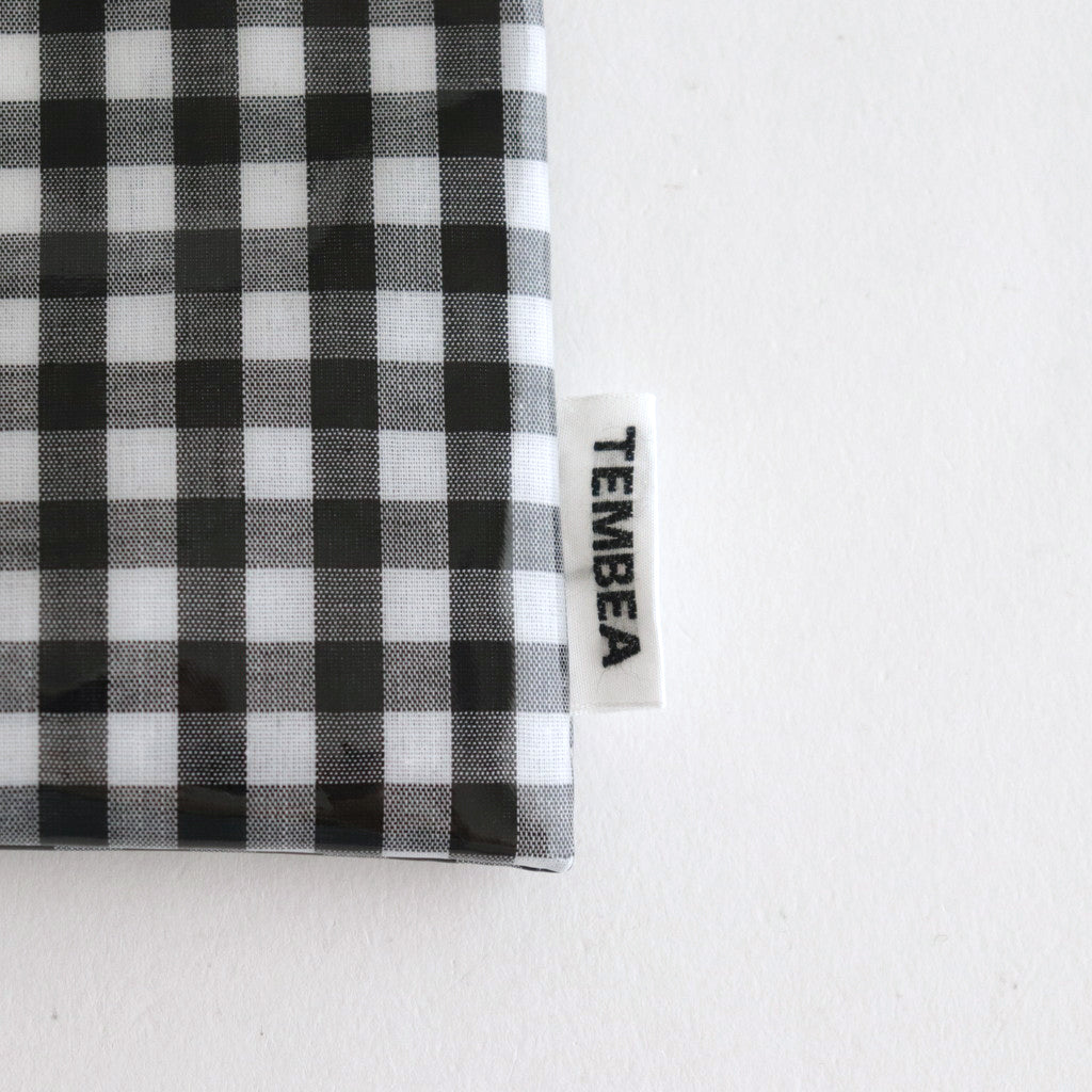 Drawstring bag POCHETTE GINGHAM #BLACK [TMB-2137A]