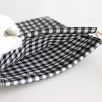 Drawstring bag POCHETTE GINGHAM #BLACK [TMB-2137A]