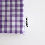 Drawstring bag POCHETTE GINGHAM #PURPLE [TMB-2137A]