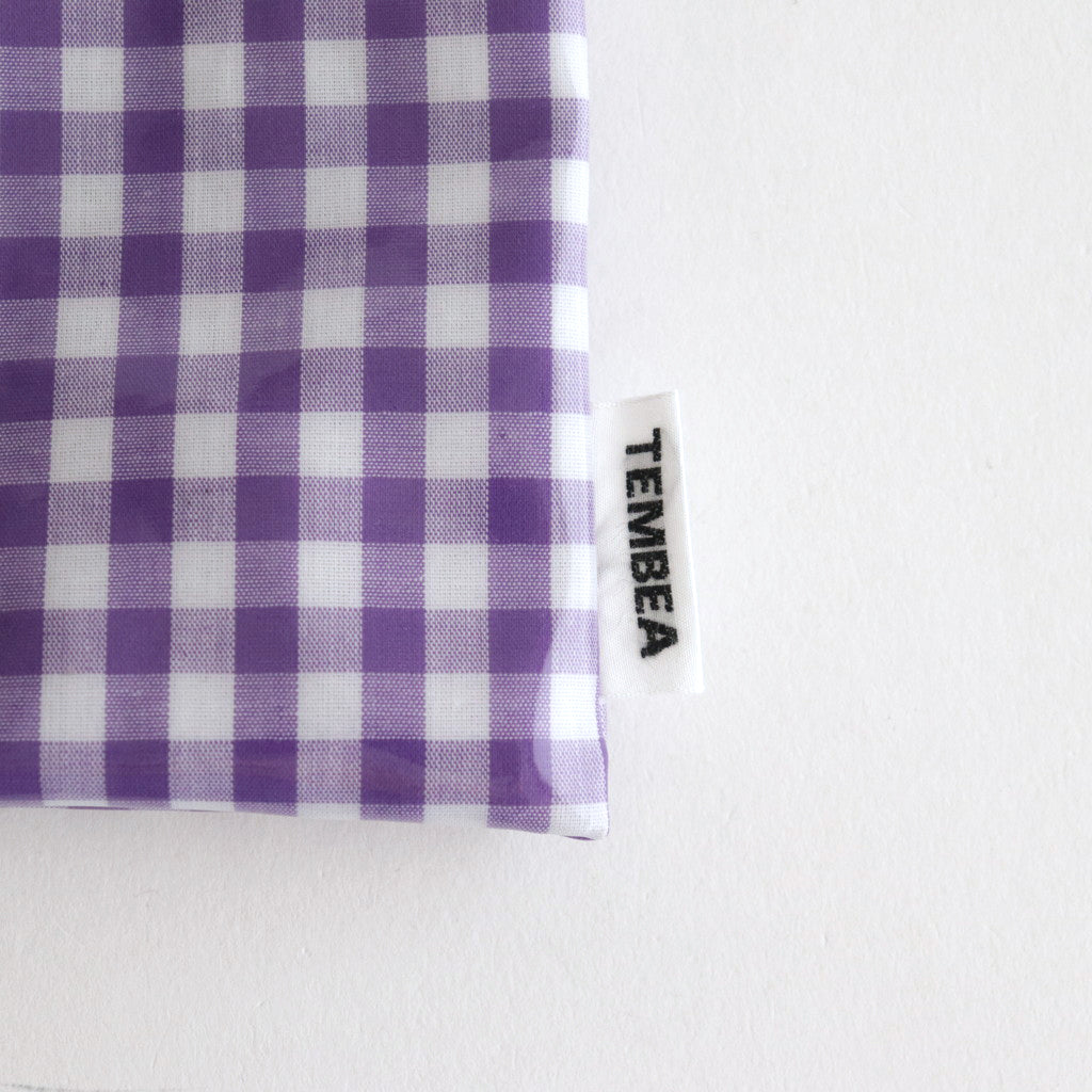 Drawstring bag POCHETTE GINGHAM #PURPLE [TMB-2137A]