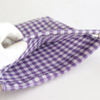 Drawstring bag POCHETTE GINGHAM #PURPLE [TMB-2137A]