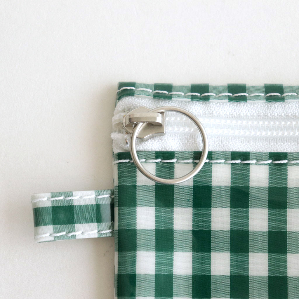 FLAT POUCH SMALL GINGHAM #GREEN [TMB-2310N]