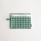 FLAT POUCH SMALL GINGHAM #GREEN [TMB-2310N]