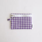 FLAT POUCH SMALL GINGHAM #PURPLE [TMB-2310N]