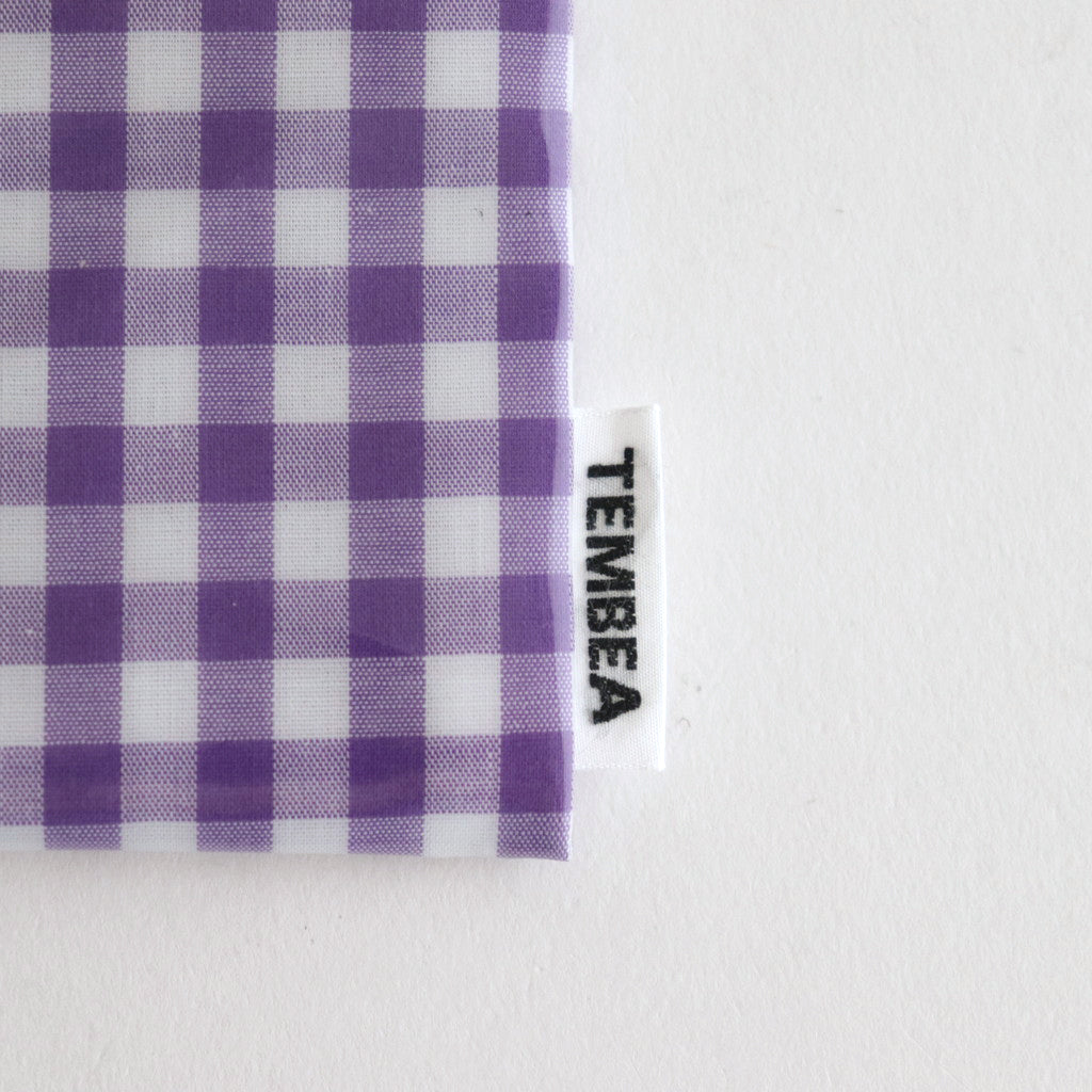 FLAT POUCH SMALL GINGHAM #PURPLE [TMB-2310N]